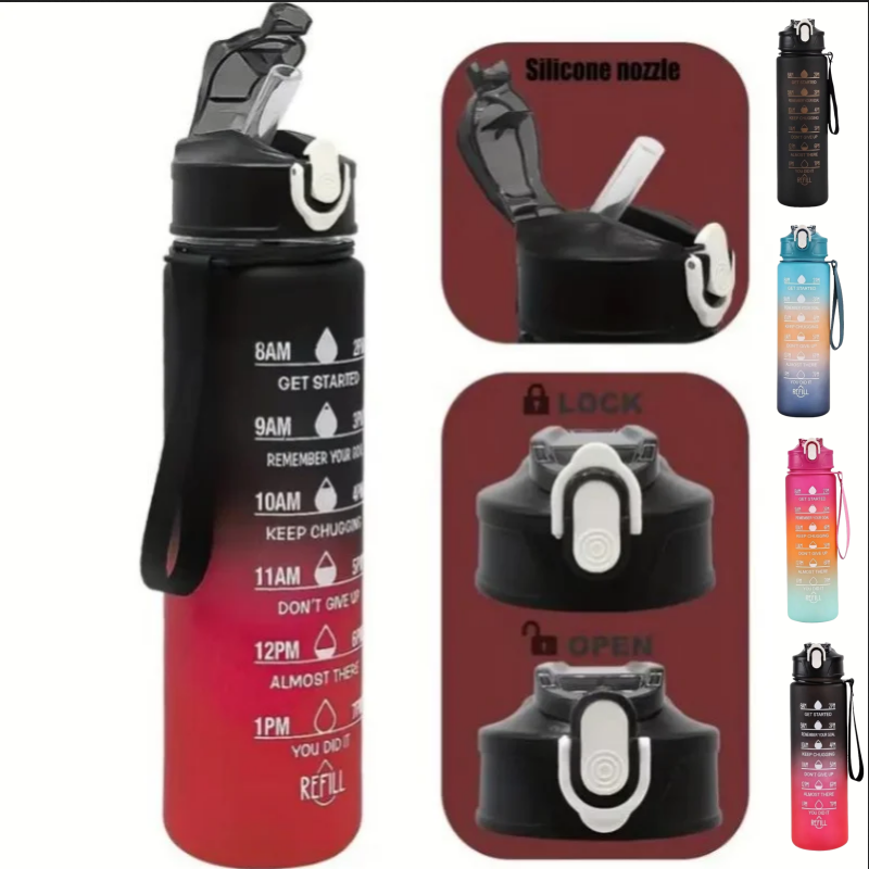 Outdoor Adventure Sports - Botol Air Olahraga 750ml dengan Sedotan