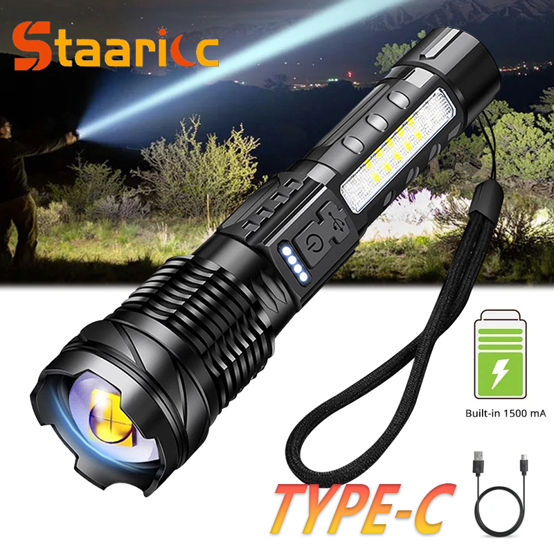 Outdoor Adventure Camp - Senter LED XHP50 yang Kuat, Tahan