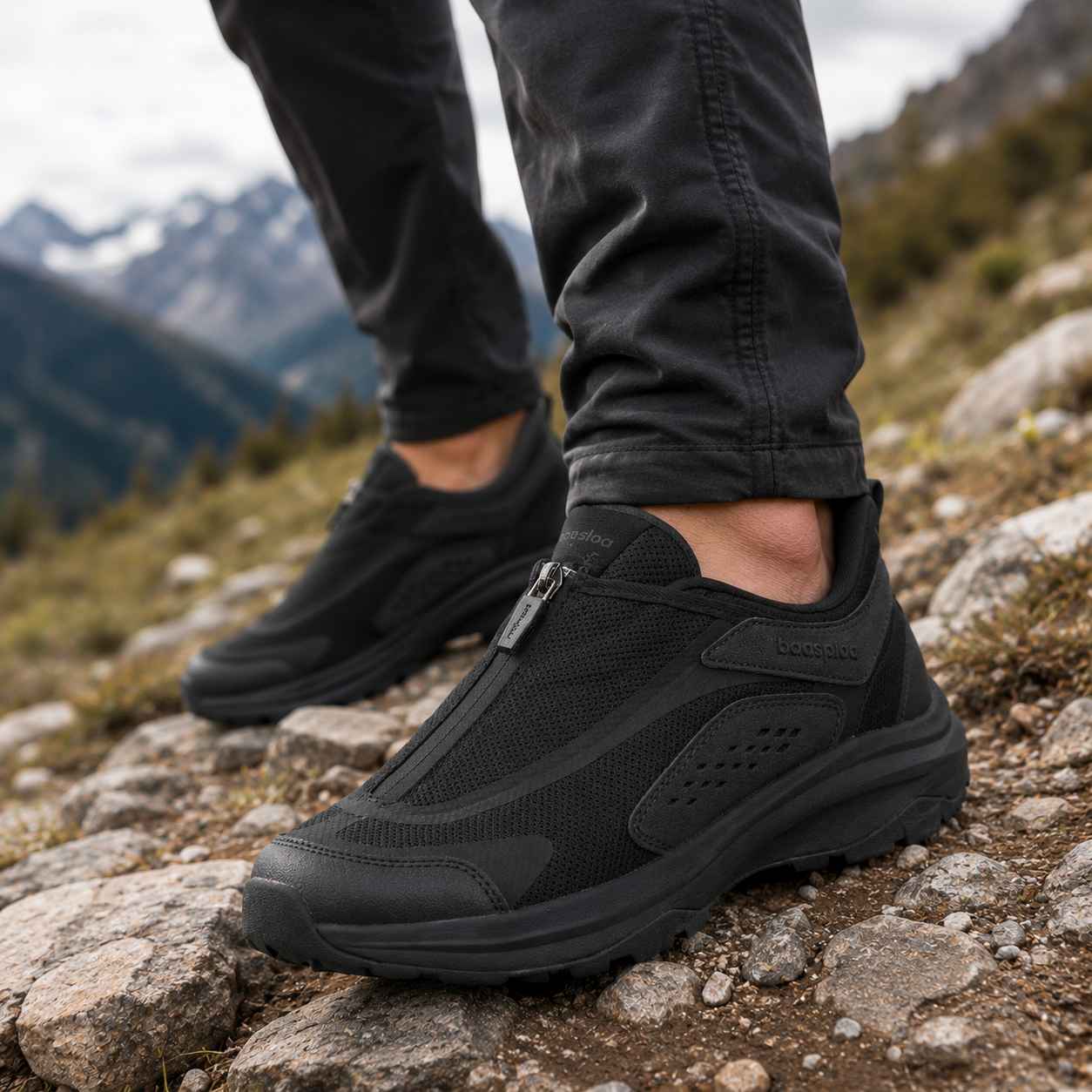 Outdoor Adventure Sports - Sepatu Pelatih Petualangan Trail Pria Baasploa