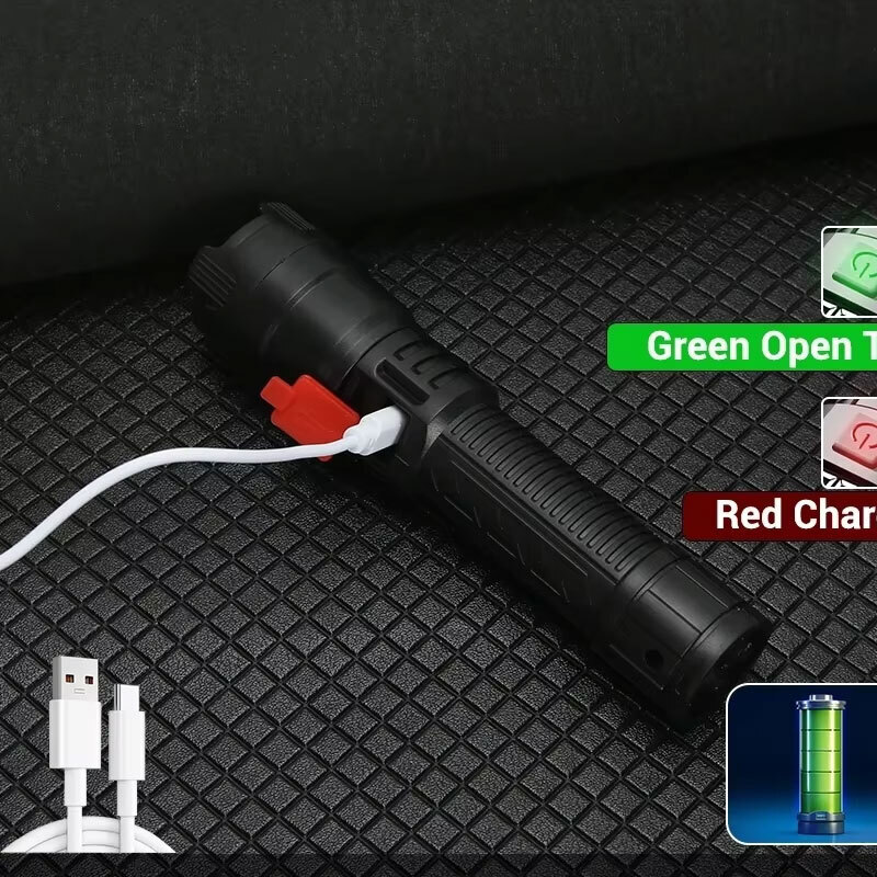 Senter LED Daya Tinggi 2000LM, - Outdoor Adventure Camp ulasan dan harga