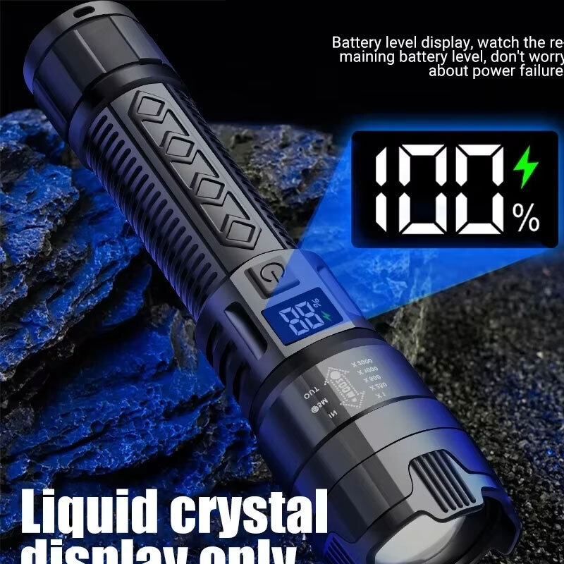 Senter LED Daya Tinggi 2000LM, - Outdoor Adventure Camp ulasan dan harga