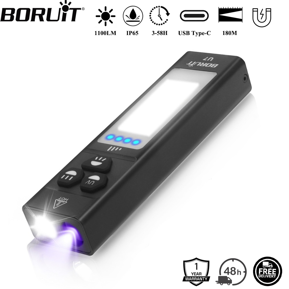 BORUiT U7 Senter LED UV EDC 11 - Outdoor Adventure Camp ulasan dan harga