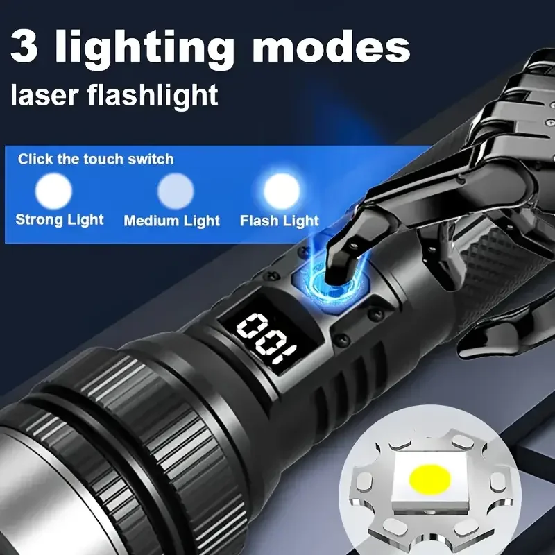 Senter LED 900000LM yang Kuat, - Outdoor Adventure Camp ulasan dan harga
