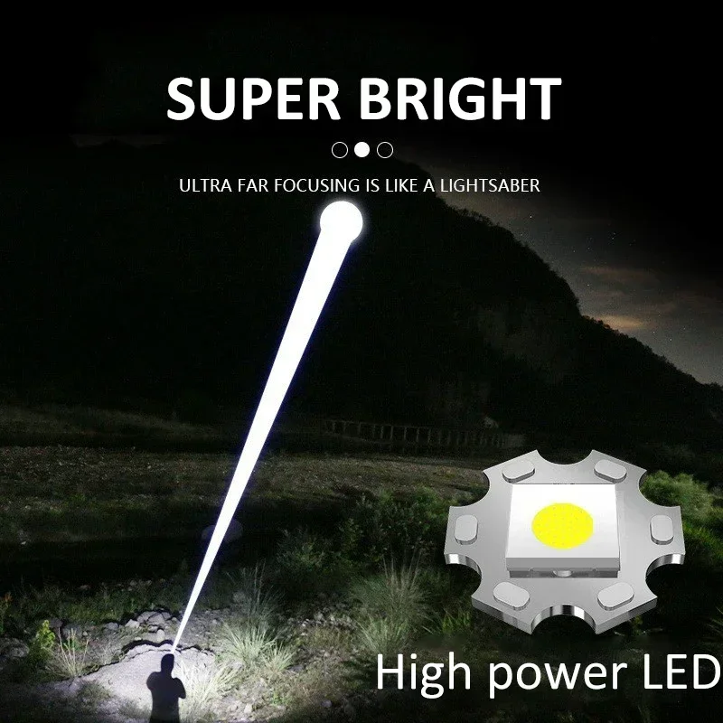 Senter LED 900000LM yang Kuat, - Outdoor Adventure Camp ulasan dan harga