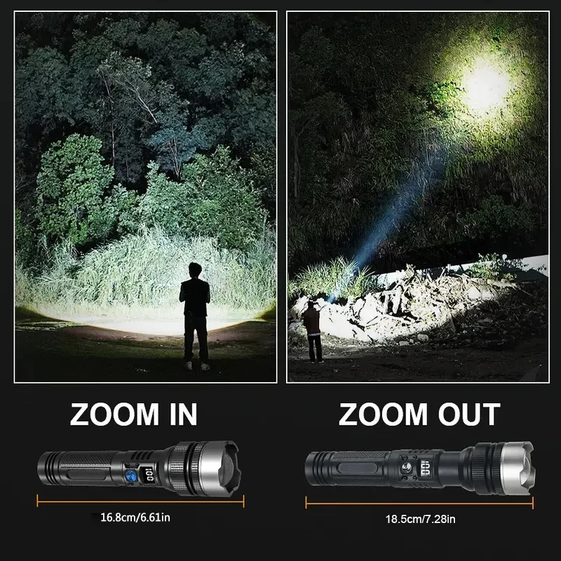 Senter LED 900000LM yang Kuat, - Outdoor Adventure Camp ulasan dan harga