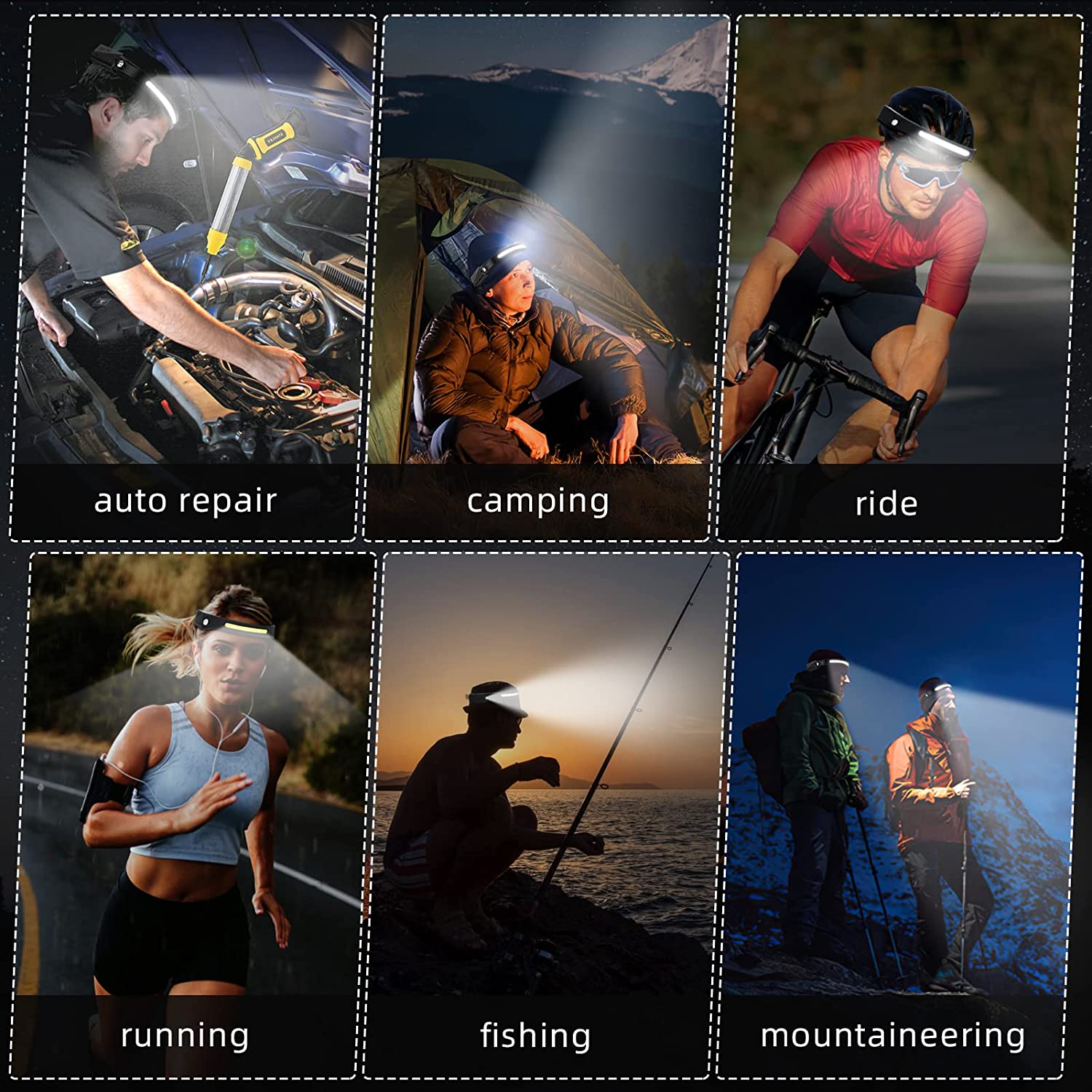 Lampu Depan Sensor LED Senter  - Outdoor Adventure Camp ulasan dan harga