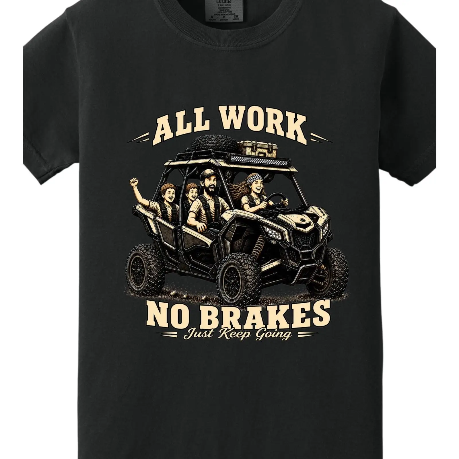 Kaos UTV All Work No Brakes, O - Outdoor Adventure Utv ulasan dan harga
